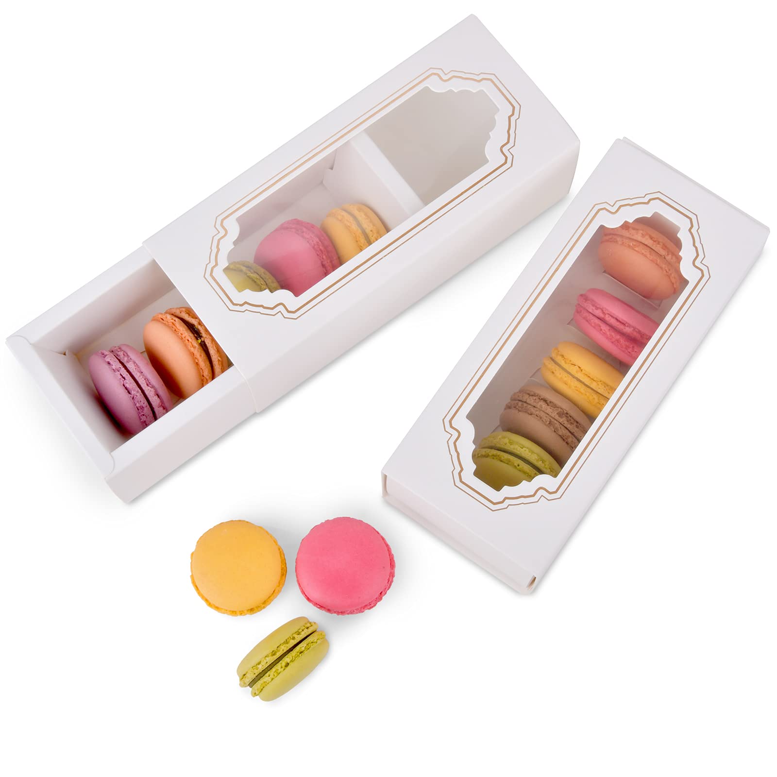 Bakery Macaron Box Free Design | Bakery Macaron Box Free Shipping |  Bakery Macaron Box Bulk Quantity | Bakery Macaron Box No Minimum