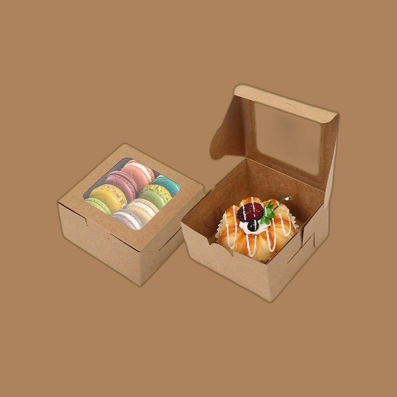 Brown Bakery Boxes with Window Free Design | Brown Bakery Boxes with Window Free Shipping |  Brown Bakery Boxes with Window Bulk Quantity | Brown Bakery Boxes with Window No Minimum