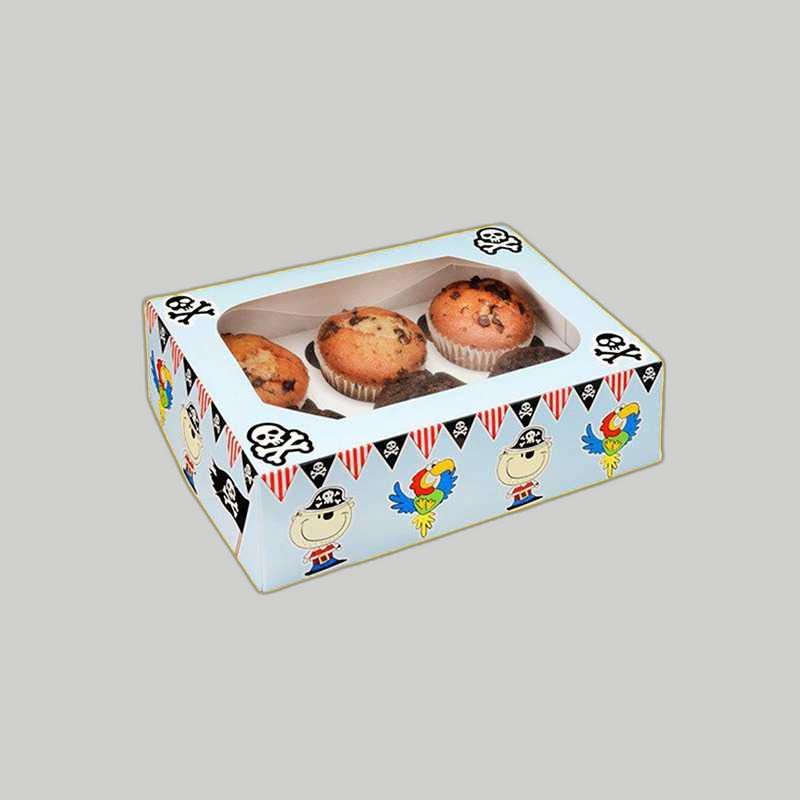 Two Piece Muffin Box Free Design | Two Piece Muffin Box Free Shipping |  Two Piece Muffin Box Bulk Quantity | Two Piece Muffin Box No Minimum