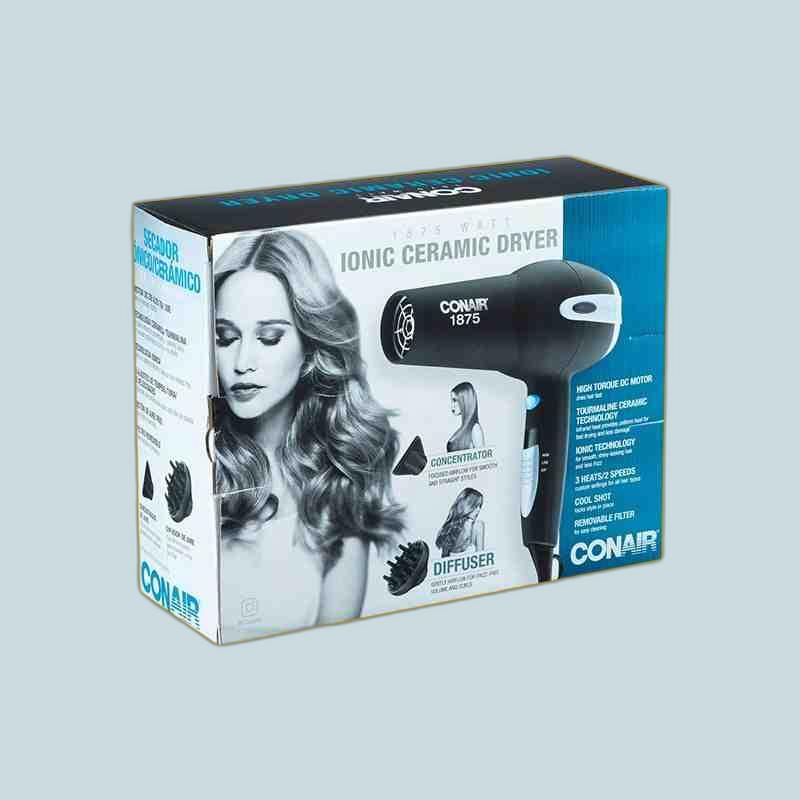 Custom Hair Dryer Boxes Free Design | Custom Hair Dryer Boxes Free Shipping |  Custom Hair Dryer Boxes Bulk Quantity | Custom Hair Dryer Boxes No Minimum