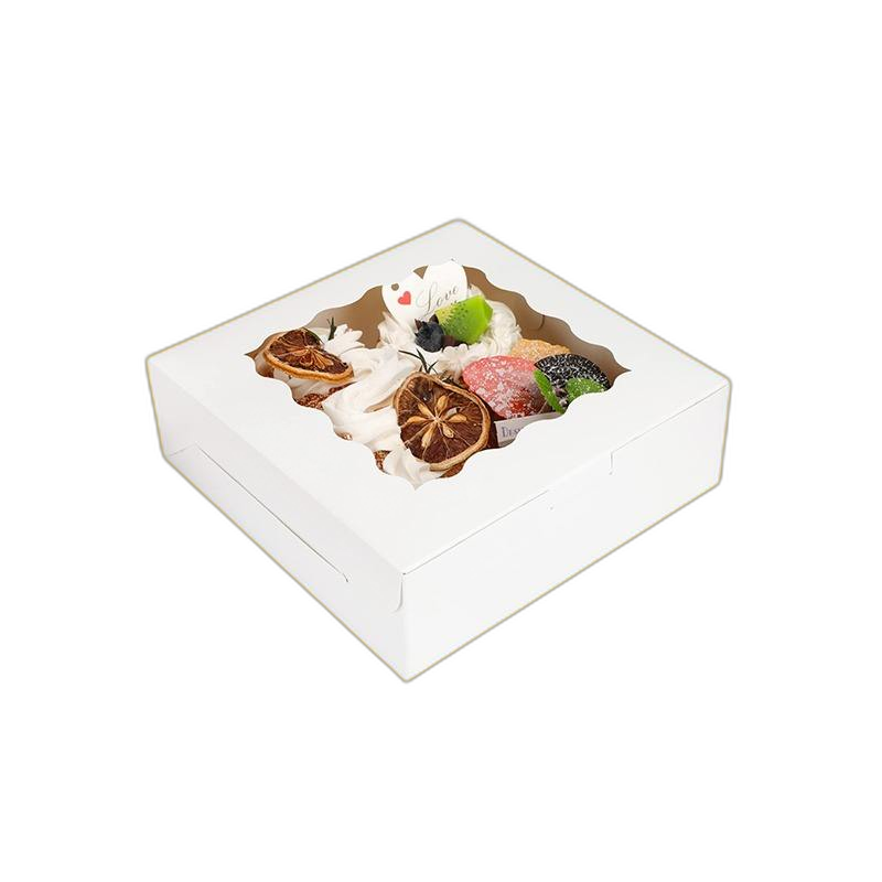 White Bakery Boxes with Window Free Design | White Bakery Boxes with Window Free Shipping |  White Bakery Boxes with Window Bulk Quantity | White Bakery Boxes with Window No Minimum