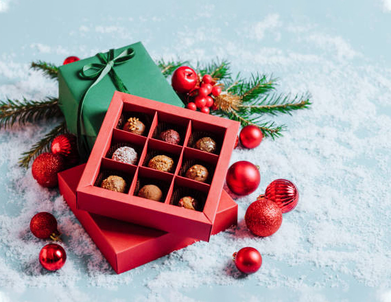 Christmas Chocolate Boxes Free Design | Christmas Chocolate Boxes Free Shipping |  Christmas Chocolate Boxes Bulk Quantity | Christmas Chocolate Boxes No Minimum