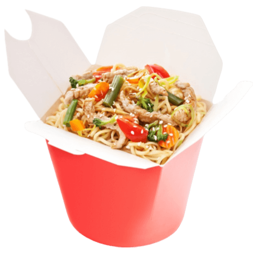 Red Noodle Box Free Design | Red Noodle Box Free Shipping |  Red Noodle Box Bulk Quantity | Red Noodle Box No Minimum