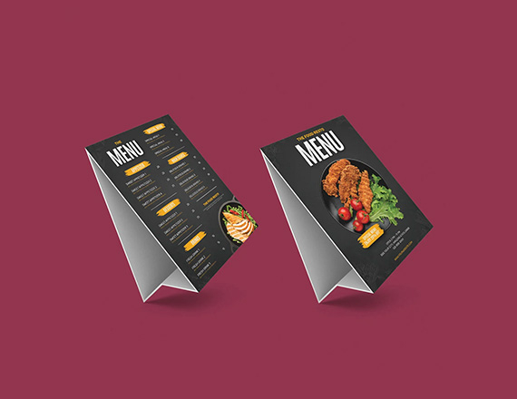 Table Tents Free Design | Table Tents Free Shipping |  Table Tents Bulk Quantity | Table Tents No Minimum