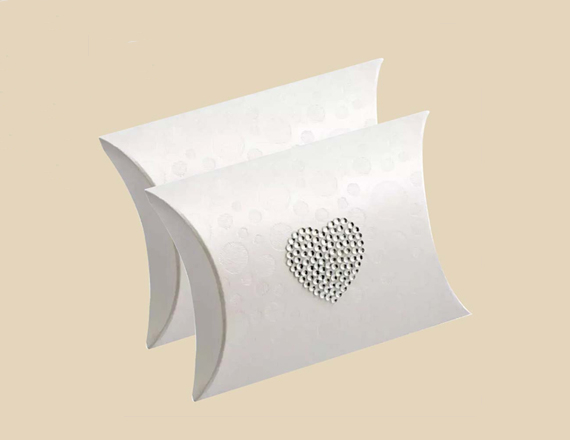 White Pillow Boxes Free Design | White Pillow Boxes Free Shipping |  White Pillow Boxes Bulk Quantity | White Pillow Boxes No Minimum