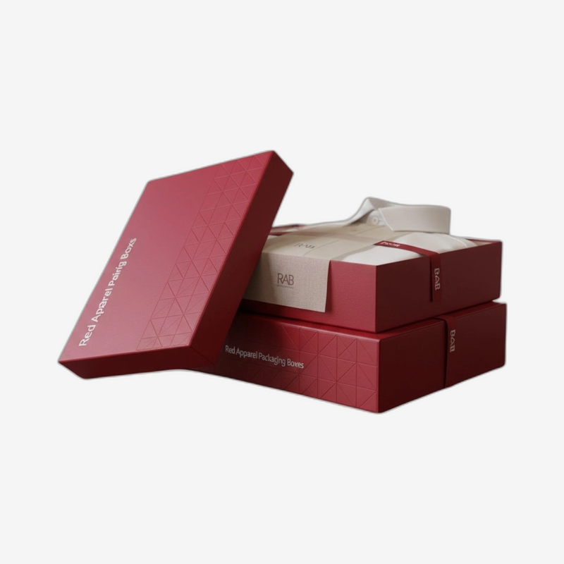 Red Apparel Packaging Boxes - Custom Printed Packaging Boxes ...